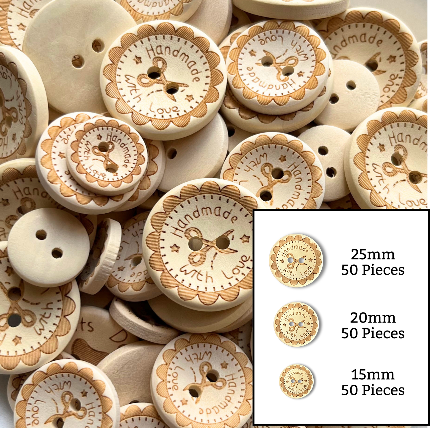 Handmade With Love with Ruffle - 15/20/25mm