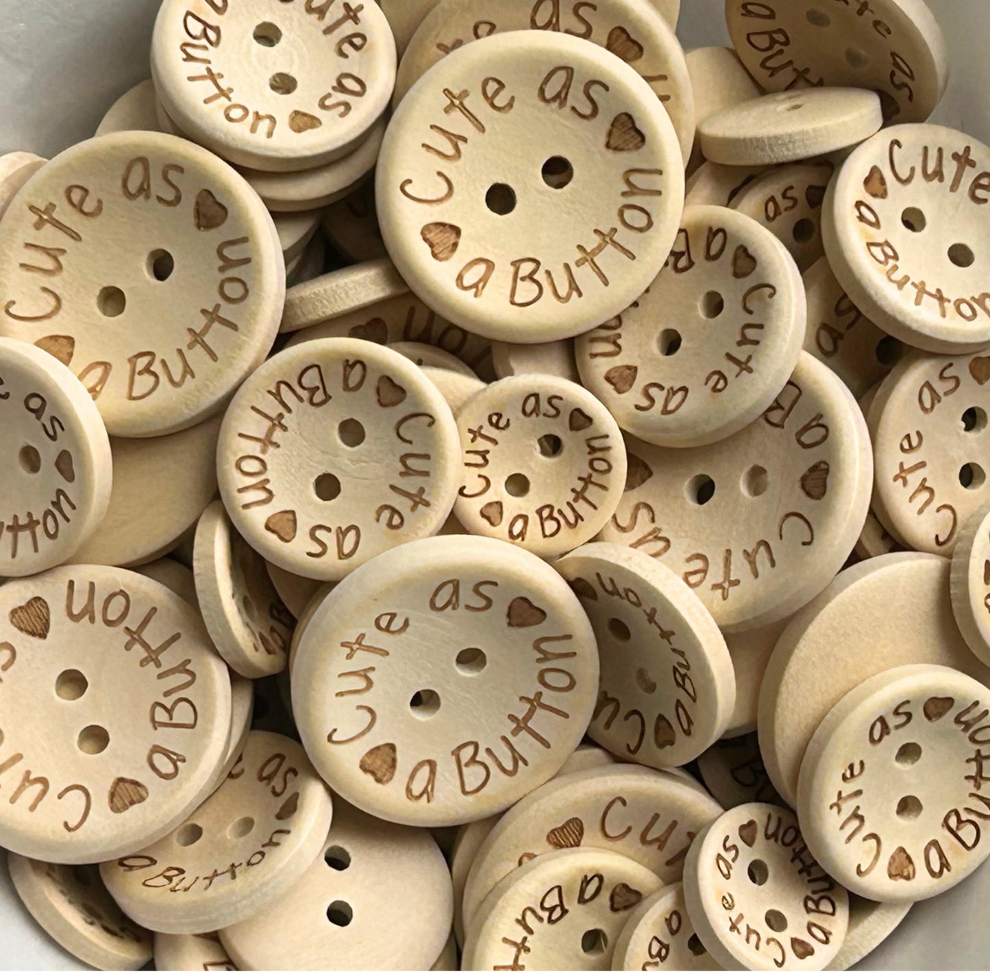 Cute As a Button - 15/20/25mm