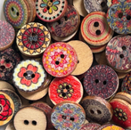 Beautiful Vintage Random Mix - 25mm / 20mm / 15mm -50 pcs bags