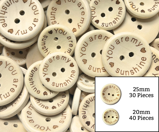 You Are My Sunshine 70 Piece Bundle - 30 - 25mm / 40 - 20mm