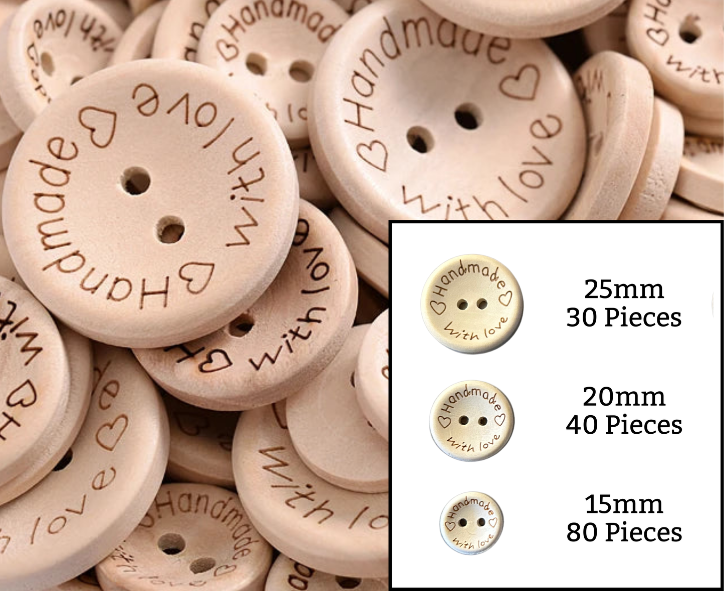 Handmade with Love - 15/20/25mm