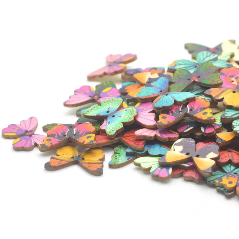 Colorful Butterfly Mix - 20x29mm / 50 pieces