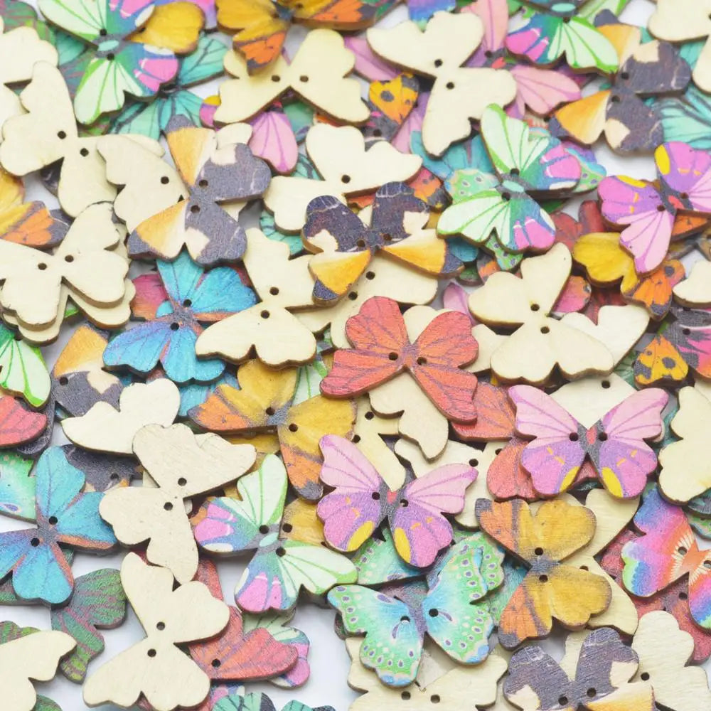 Colorful Butterfly Mix - 20x29mm / 50 pieces