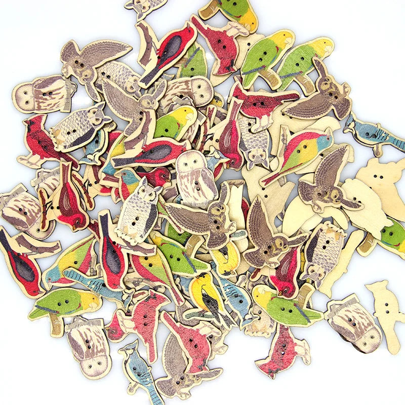 Cute Birds Mix - 20-40mm / 50 pieces