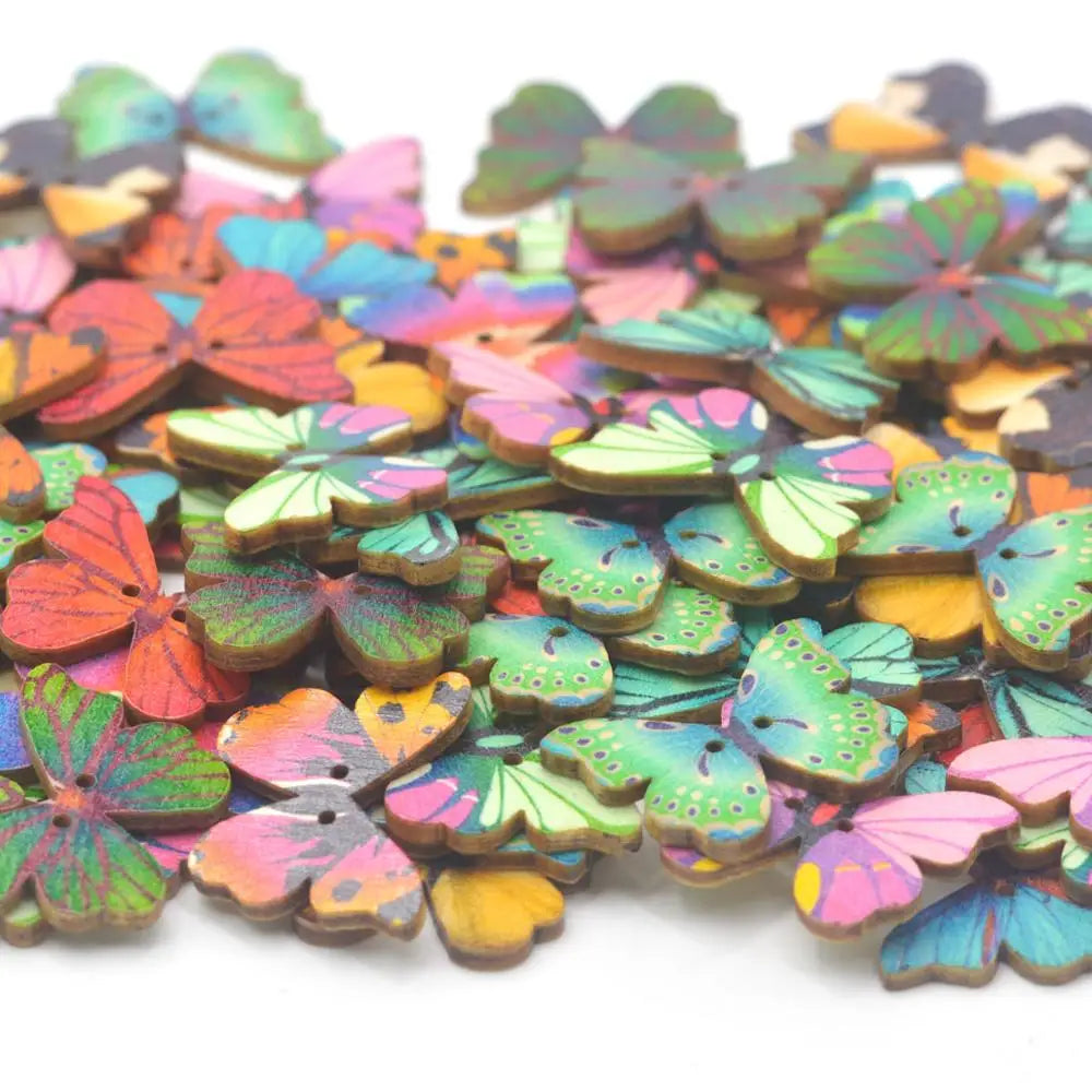 Colorful Butterfly Mix - 20x29mm / 50 pieces