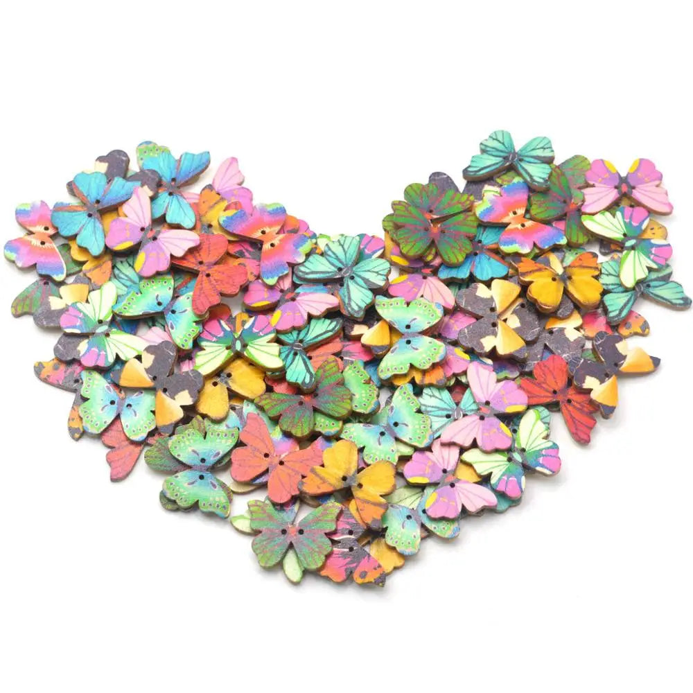 Colorful Butterfly Mix - 20x29mm / 50 pieces