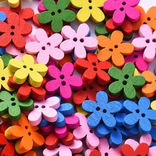 Colorful Flower Mix - 15mm / 50 pieces