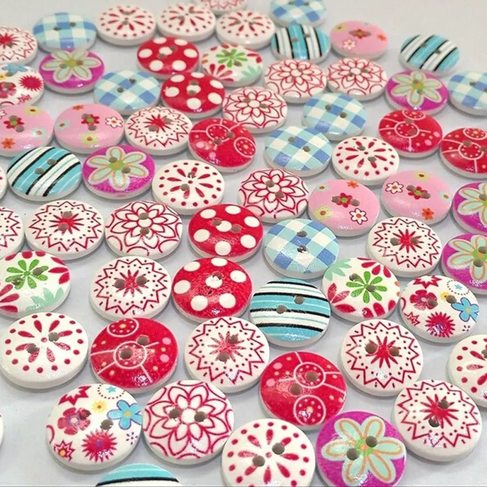 Festive Button Mix - 15mm / 100 pieces