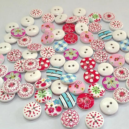 Festive Button Mix - 15mm / 100 pieces