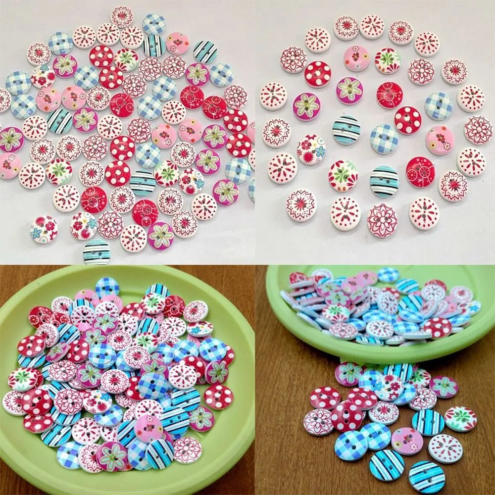 Festive Button Mix - 15mm / 100 pieces