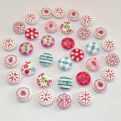 Festive Button Mix - 15mm / 100 pieces