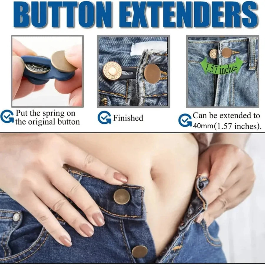 5Pcs Button Extender for Pants & Jeans