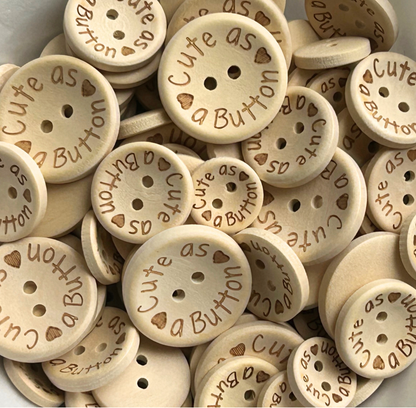 Cute As a Button - 15/20/25mm