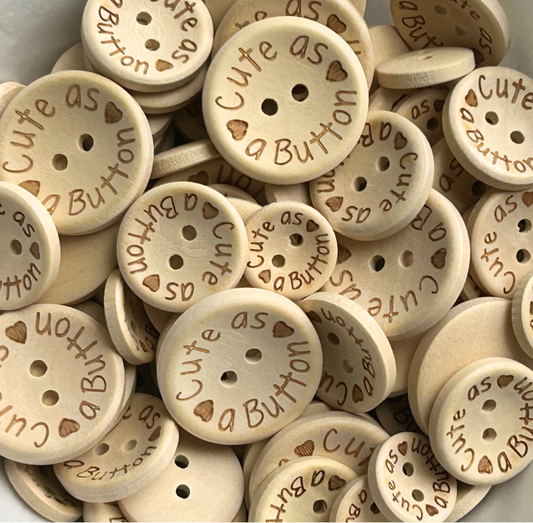 Cute As a Button - 15/20/25mm