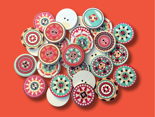 Kaleidoscope Mix - 25mm / 30 pieces