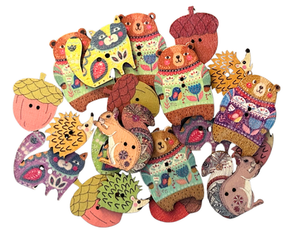 Vintage Pinecone & Animals Random Mix - 18mm - 31mm / 20 pieces