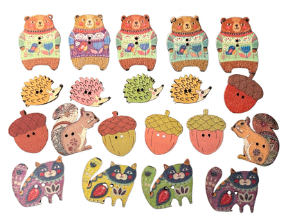 Vintage Pinecone & Animals Random Mix - 18mm - 31mm / 20 pieces